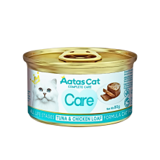 Aatas Cat Complete Care Tuna & Chicken Loaf 80g, AAT3492 (24 cans), cat Wet Food, Aatas, cat Food, catsmart, Food, Wet Food